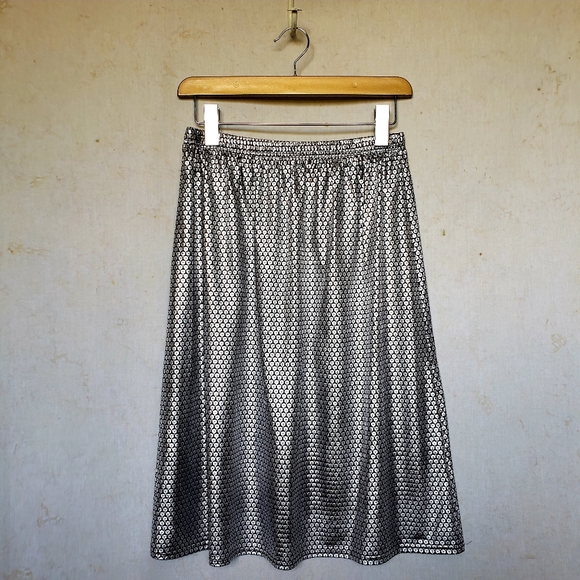 Urban Outfitters M metallic print glam skirt - Picture 2 of 5